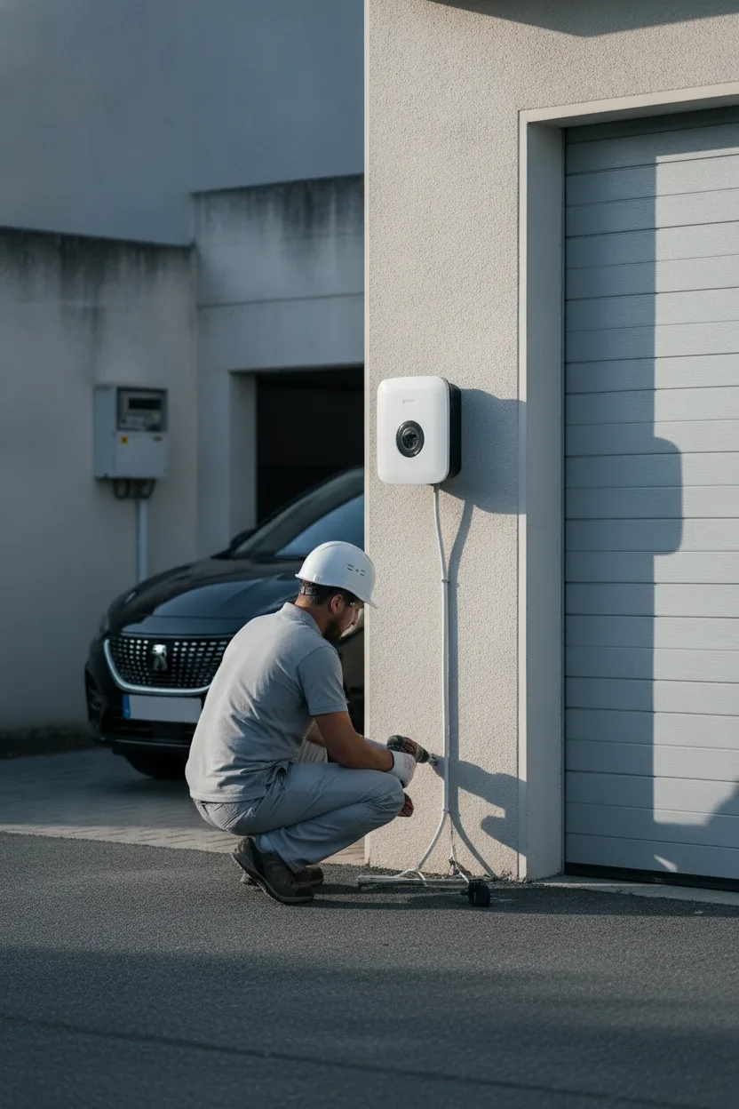 Maison individuelle — installation de borne de recharge